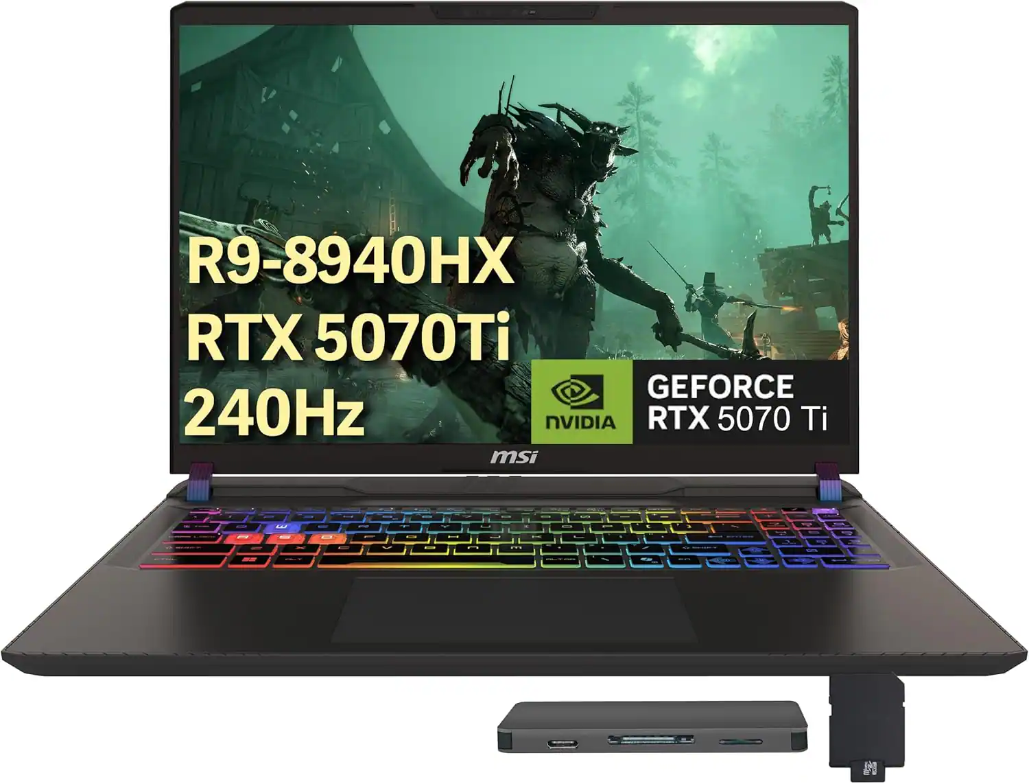 R9-8940HX  
RTX 5070Ti  
GEFORCE 240Hz  
NVIDIA RTX 5070 Ti  
msi