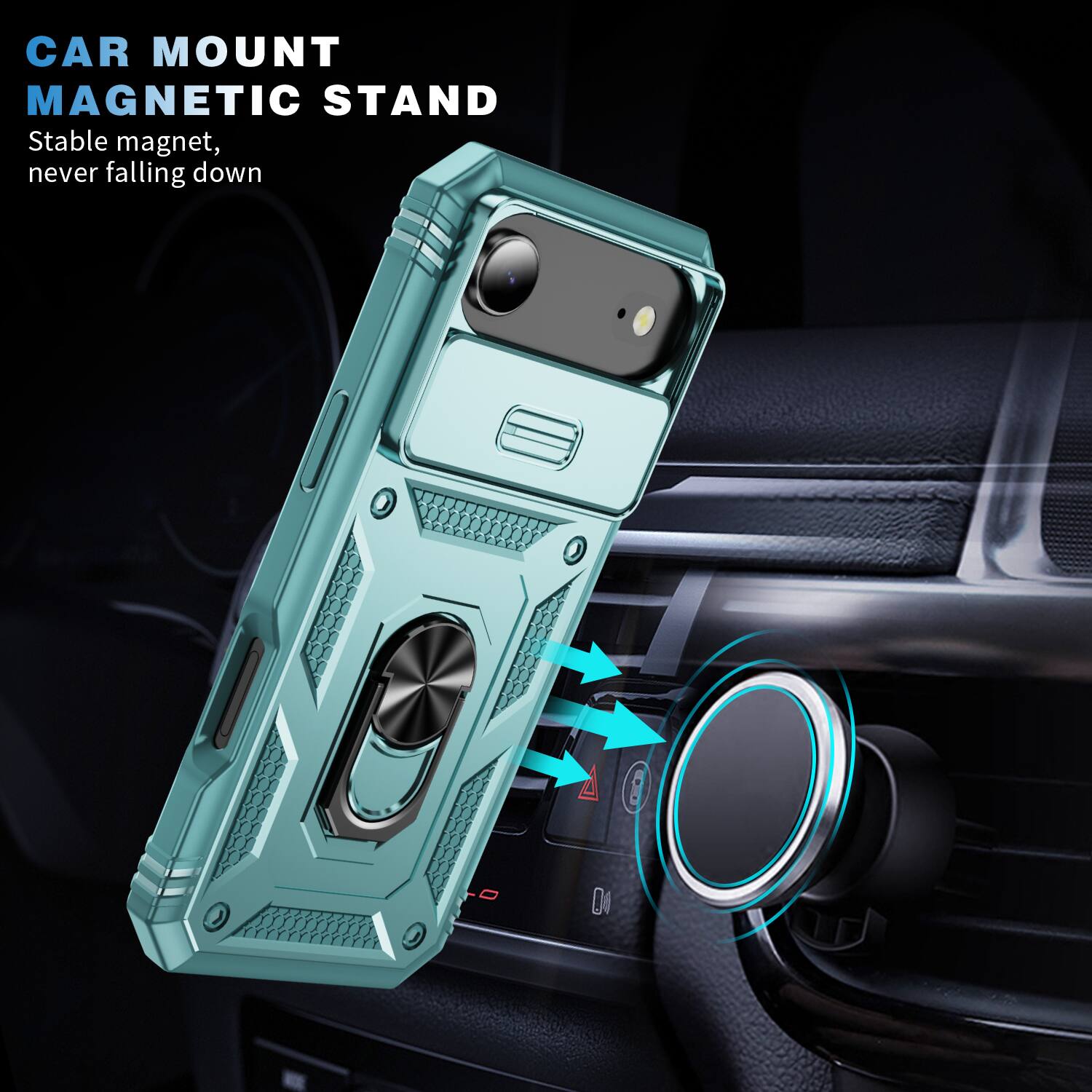 CAR MOUNT MAGNETIC STAND  
Stable magnet, never falling down