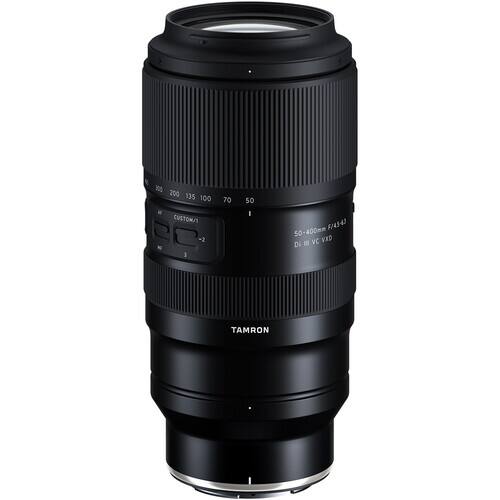 300 200 135 100 CUSTOM/1 2 3  
70  
50  
50-400mm F/4-6.3 III VC VXD DI  
TAMRON
