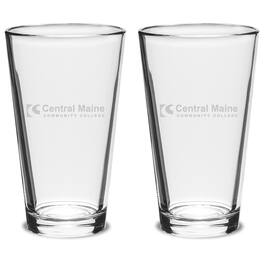 Jardine - Central Maine Community College 16oz. 2-Piece Classic Pub Glass Set - Multicolor
