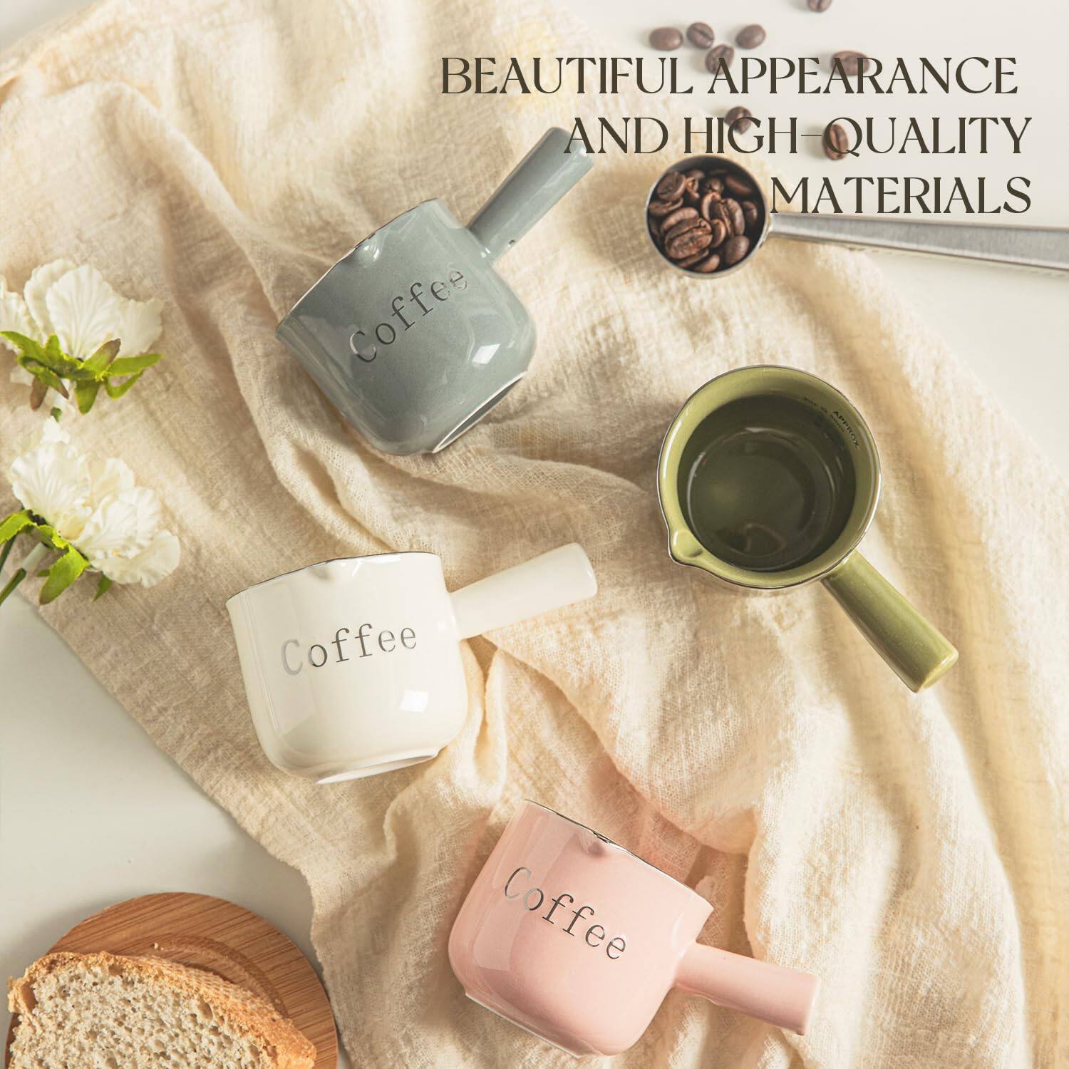 Dapper Styles Espresso Cups Ceramic Measuring Cup With Handle Shot V ...