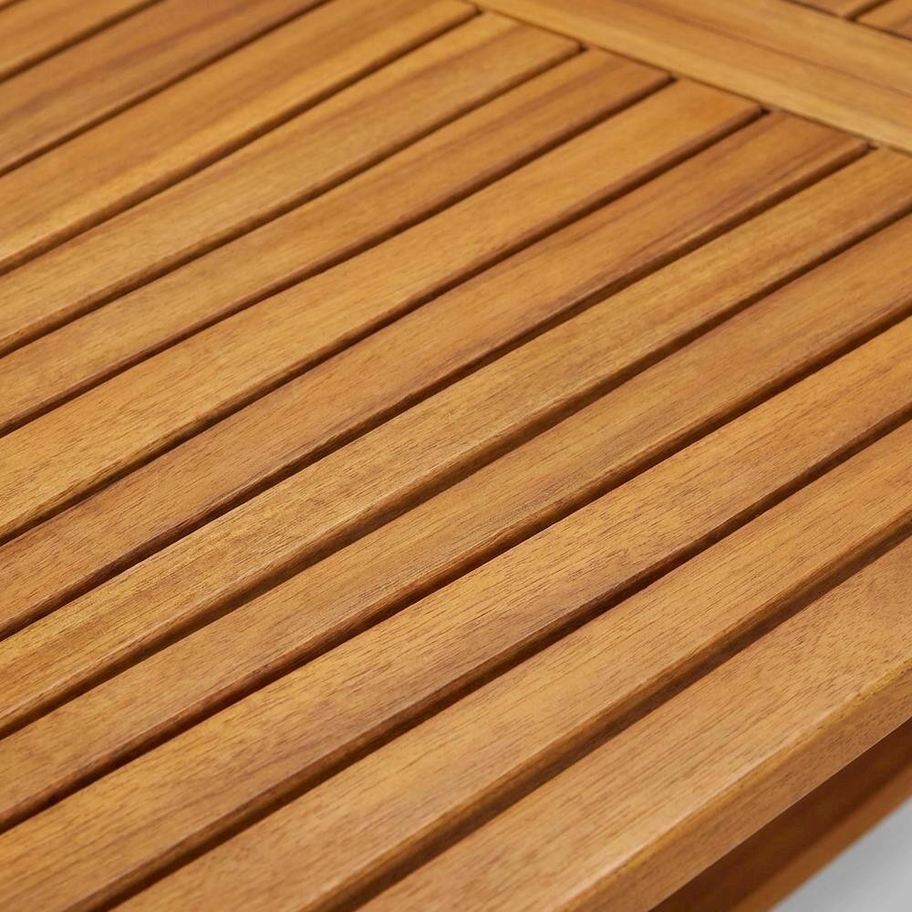 Alt View 2. Outdoor Escape - Wooden Patio Set with Nature-Inspired Oil, Dining Table and 6 Outdoor Chairs - Brown.