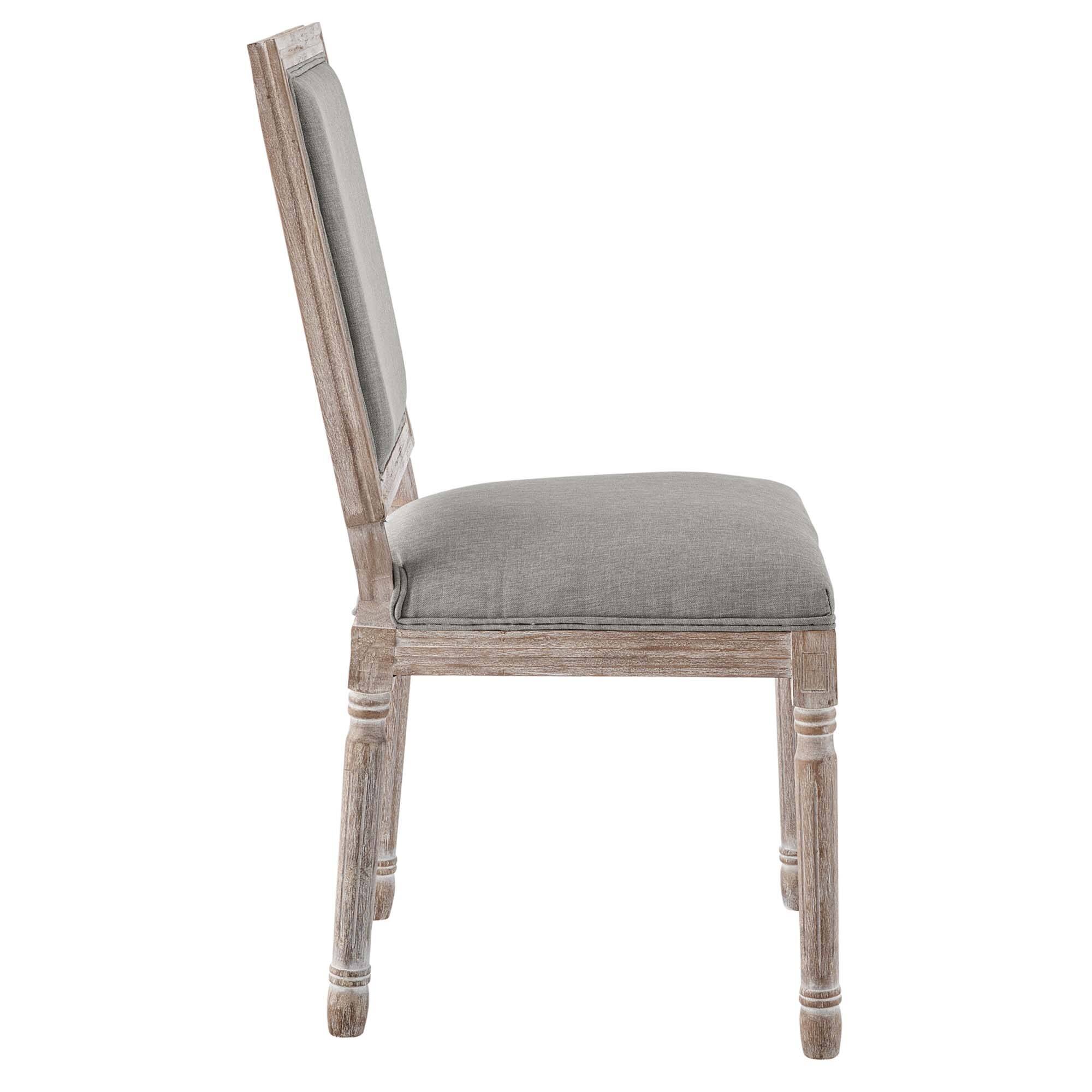 Alt View 2. Modway - Court Upholstered Fabric Dining Side Chair Set of 2 by Modway - Light Gray.