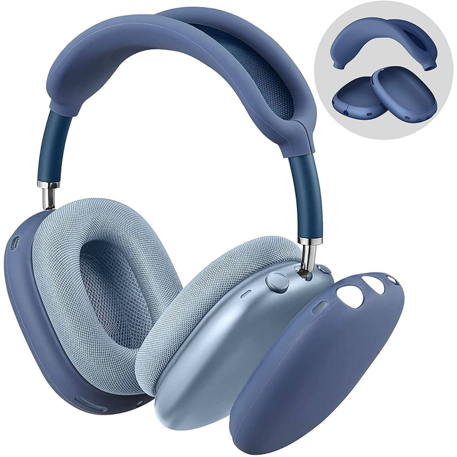 Stock Preferred - Soft Silicone Case Anti-Scratch Cover For Apple AirPods Max Headphones Headband - Dark Blue