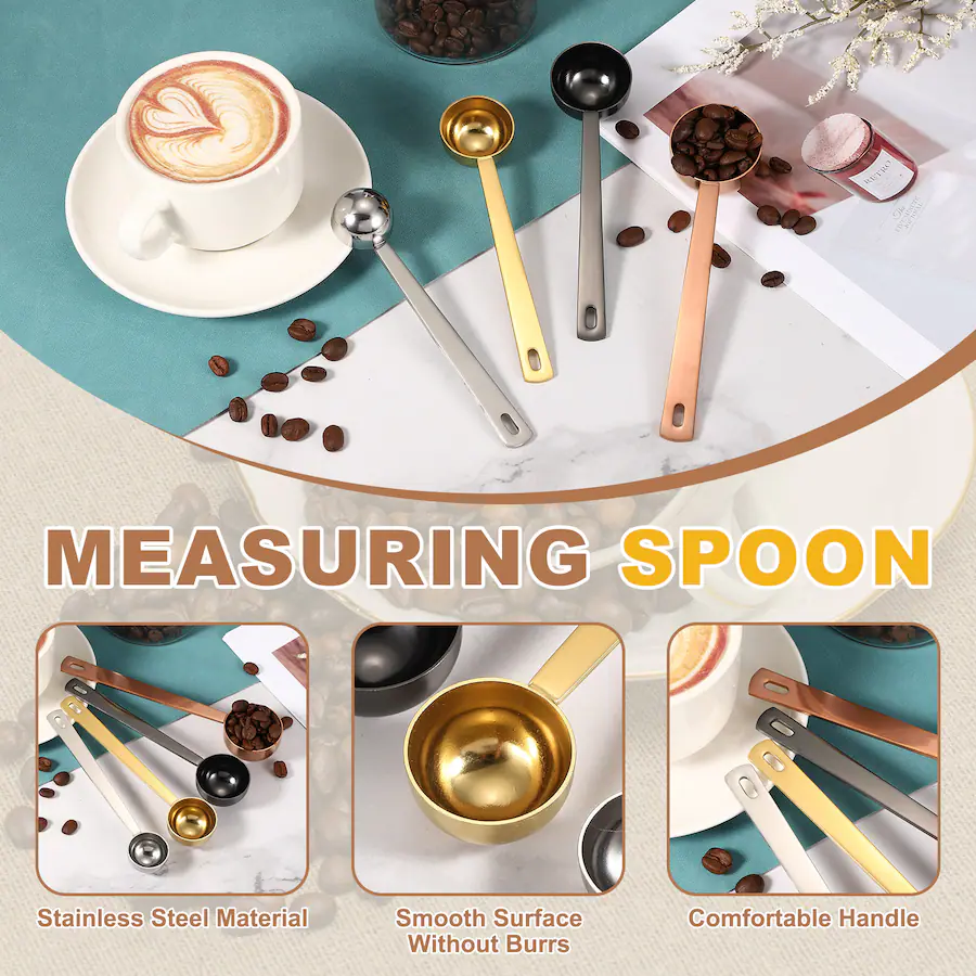 Unique Bargains Measuring Spoon, 30ml Long Handle Table Scoop Teaspoon ...