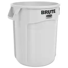 RubberMaid - Vented Round Brute Container, 20 gal, Plastic, White