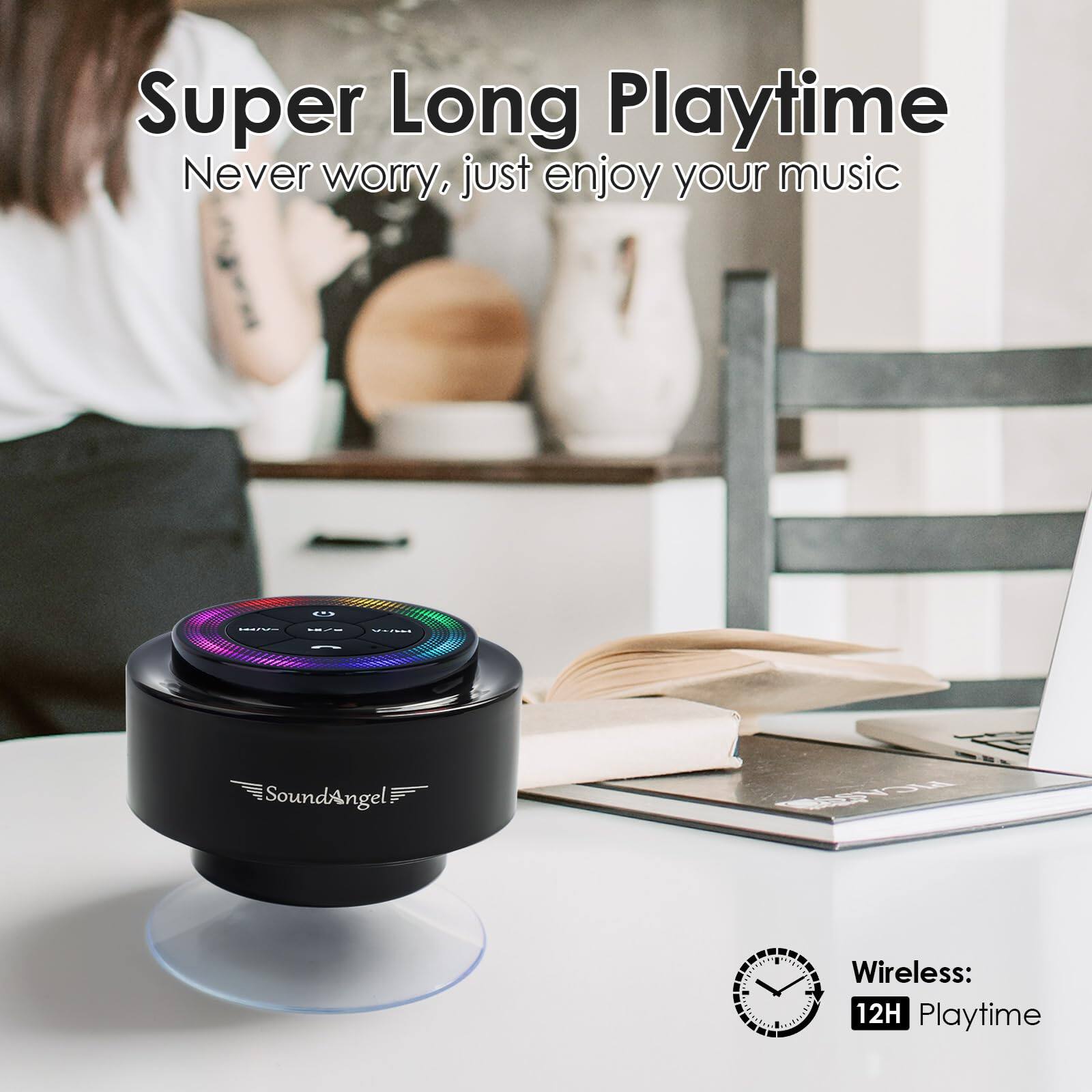 Super Long Playtime  
Never worry, just enjoy your music  

SoundAngel Wireless:  
12H Playtime