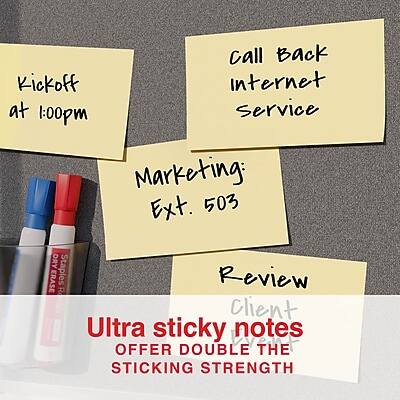 Kickoff at 1:00pm  
Call Back Internet Service  
Marketing: Ext. 503  
Review Client  
Ultra sticky notes offer double the sticking strength