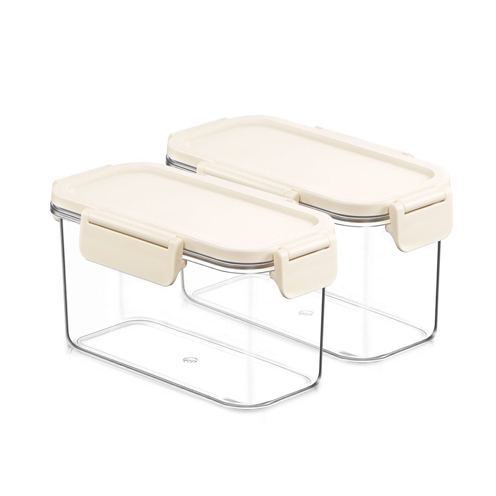 Angle. Sorbus - Sorbus 2 Pack Airtight Food Storage Container- Clear Stackable Pantry Canister with Secure Lid for Rice, Cereal, Flour - Clear.