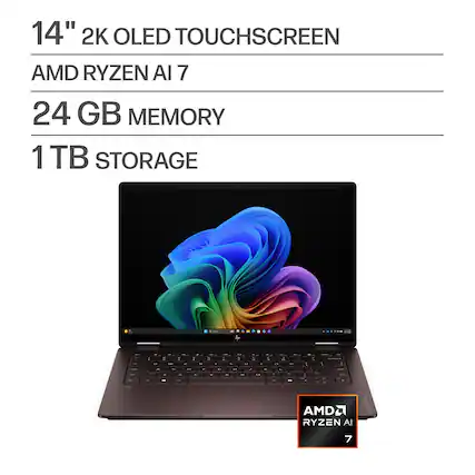 14" 2K OLED TOUCHSCREEN
AMD RYZEN AI 7
24 GB MEMORY
1 TB STORAGE