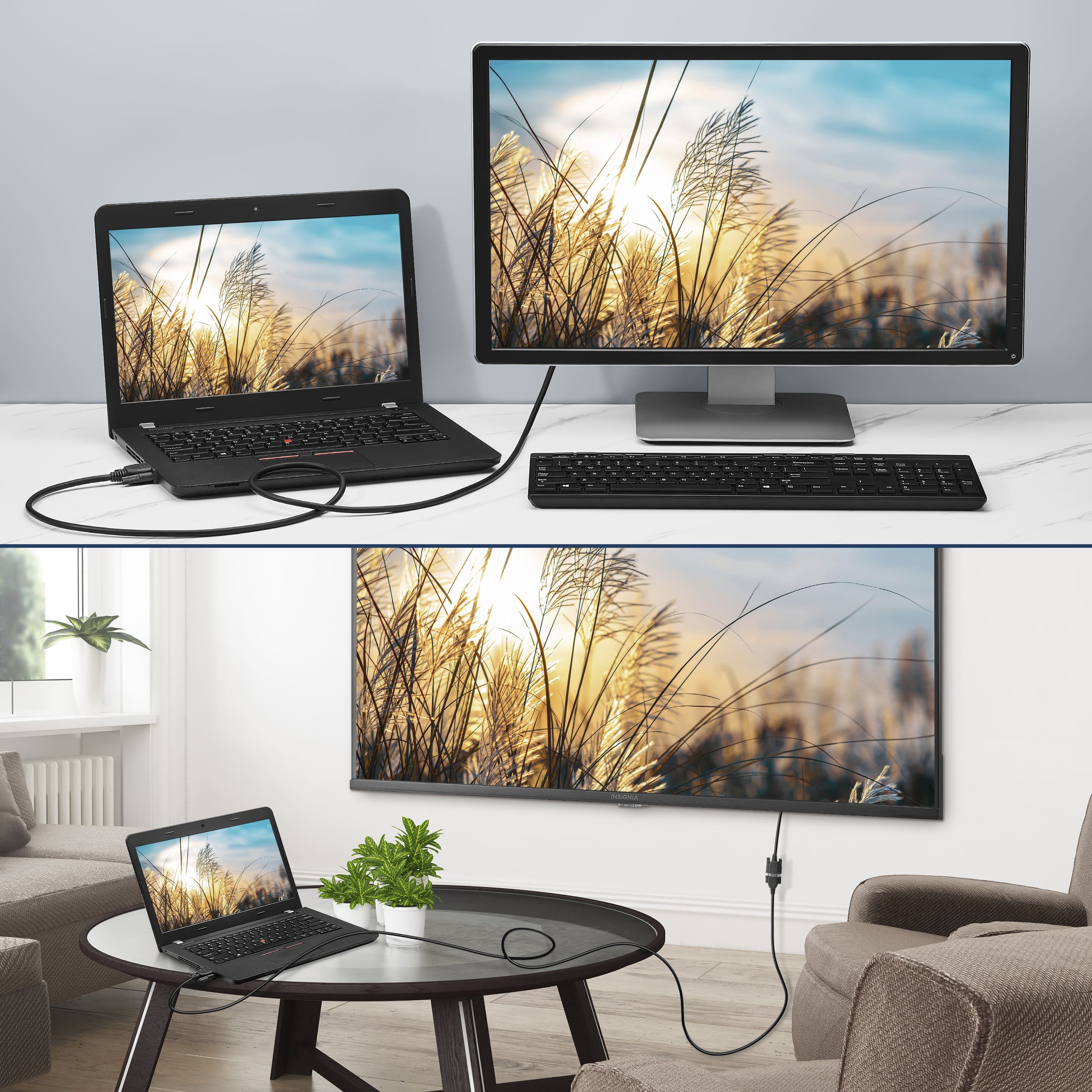 Alt View 1. Insignia™ - 10' Monitor VGA Extension Cable - Black.