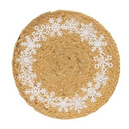 BreeBe - Snowflake Ring Jute Table Mat - Brown