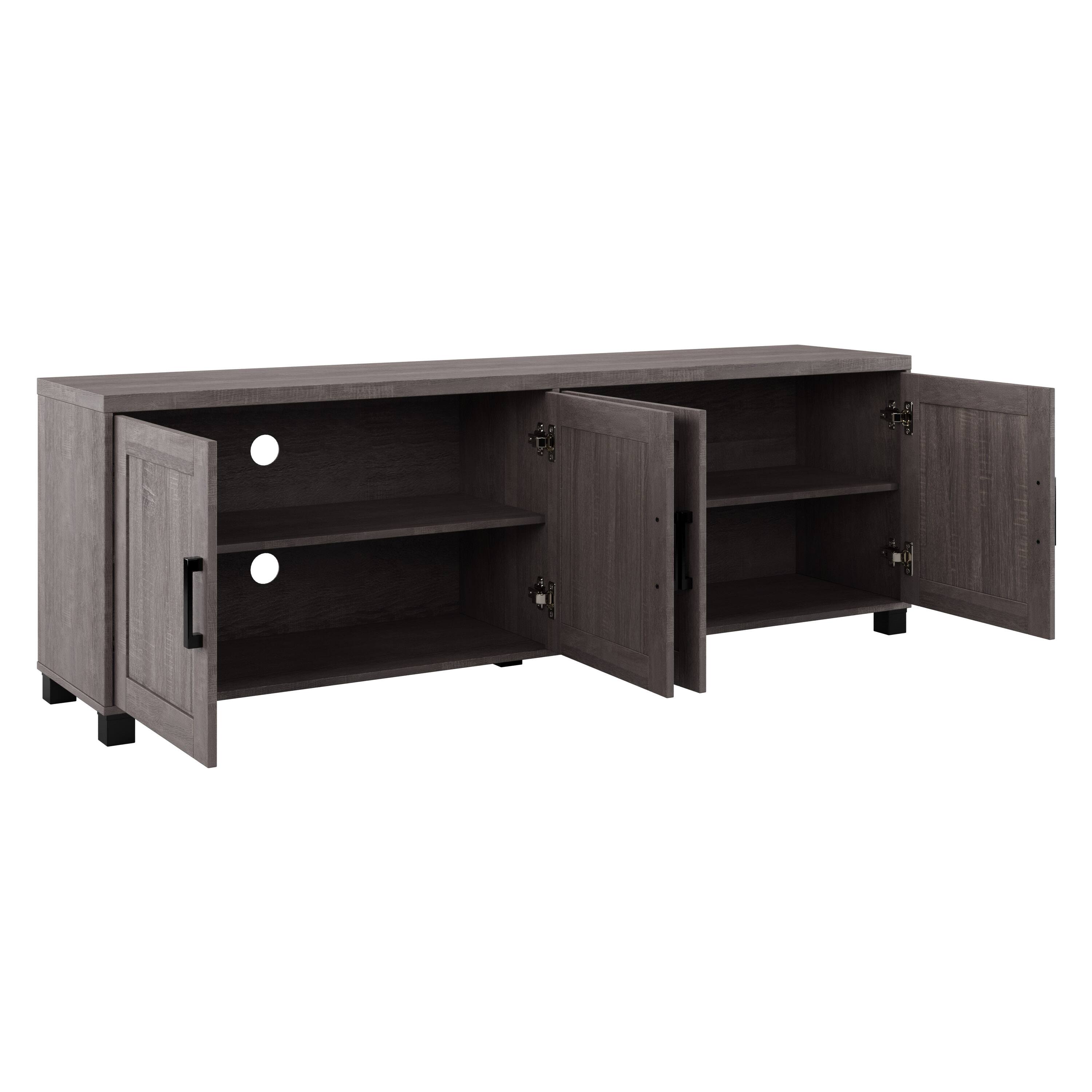 Alt View 1. CorLiving - Virlomi Collection TV Stand with Enclosed Cabinets for Most TVs up to 85" - Brown.