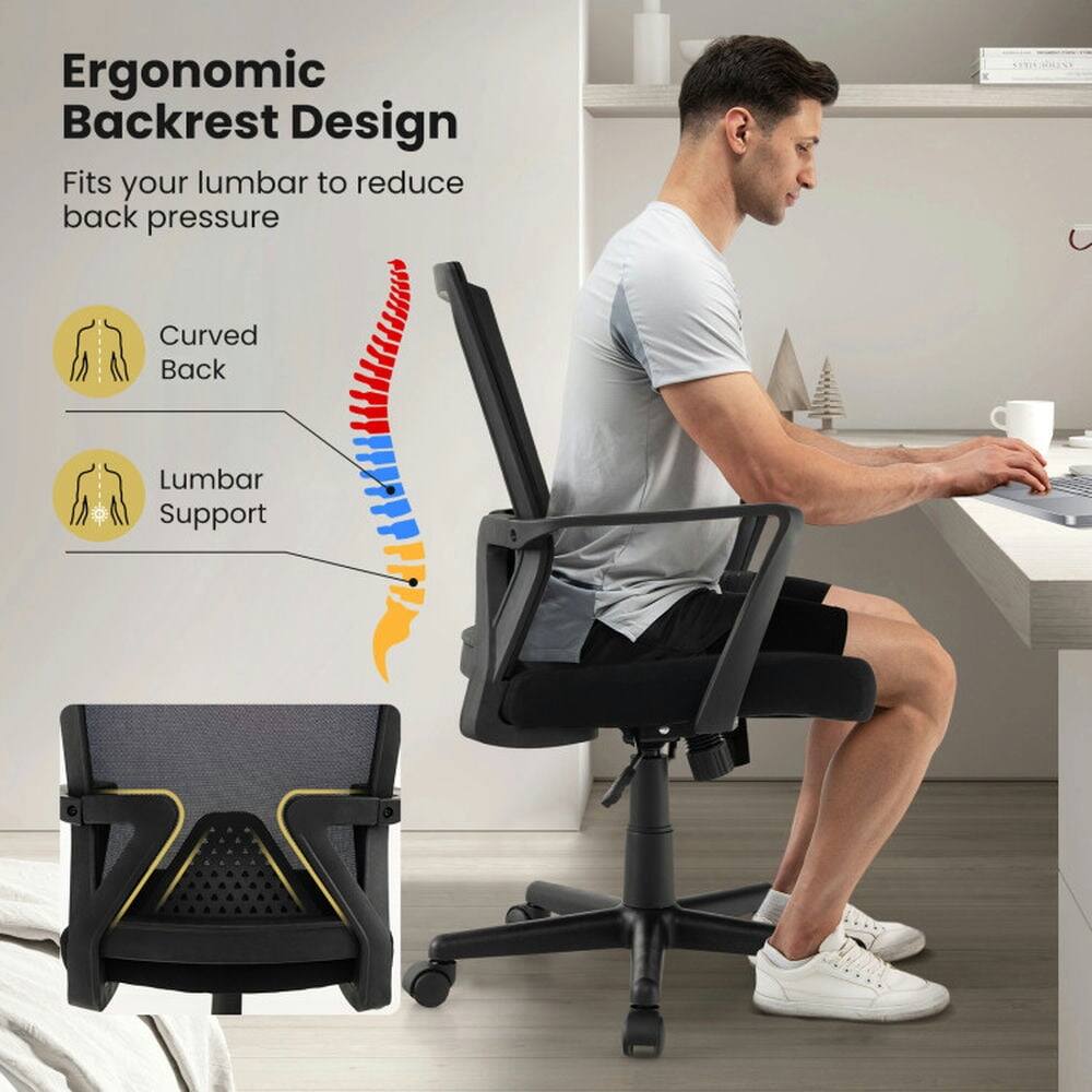 Ergonomic Backrest Design  
Fits your lumbar to reduce back pressure  

Curved Back  
Lumbar Support