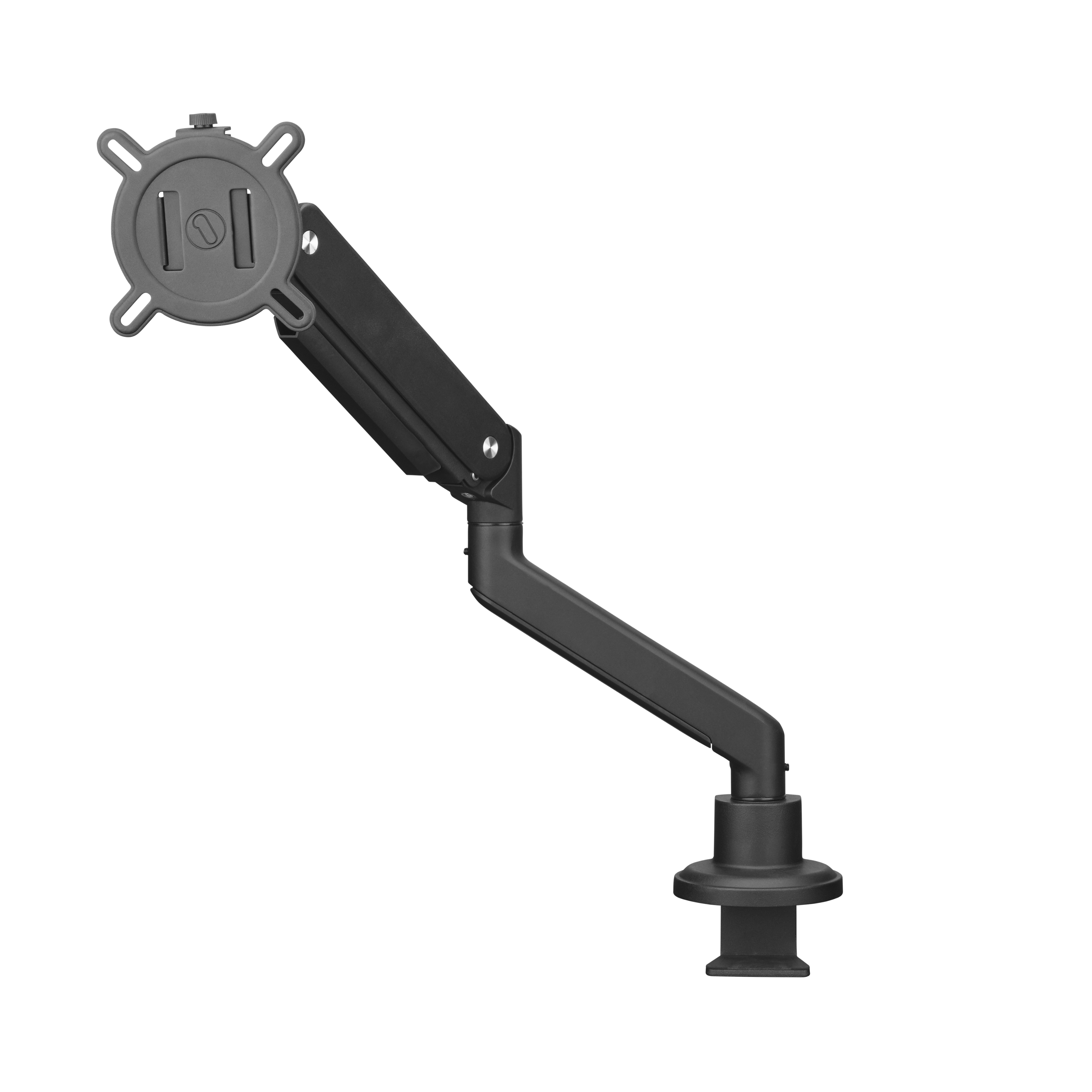 Front. One for All - MONITOR ARM, SOLID, SINGLE, BLACK, US - Black.
