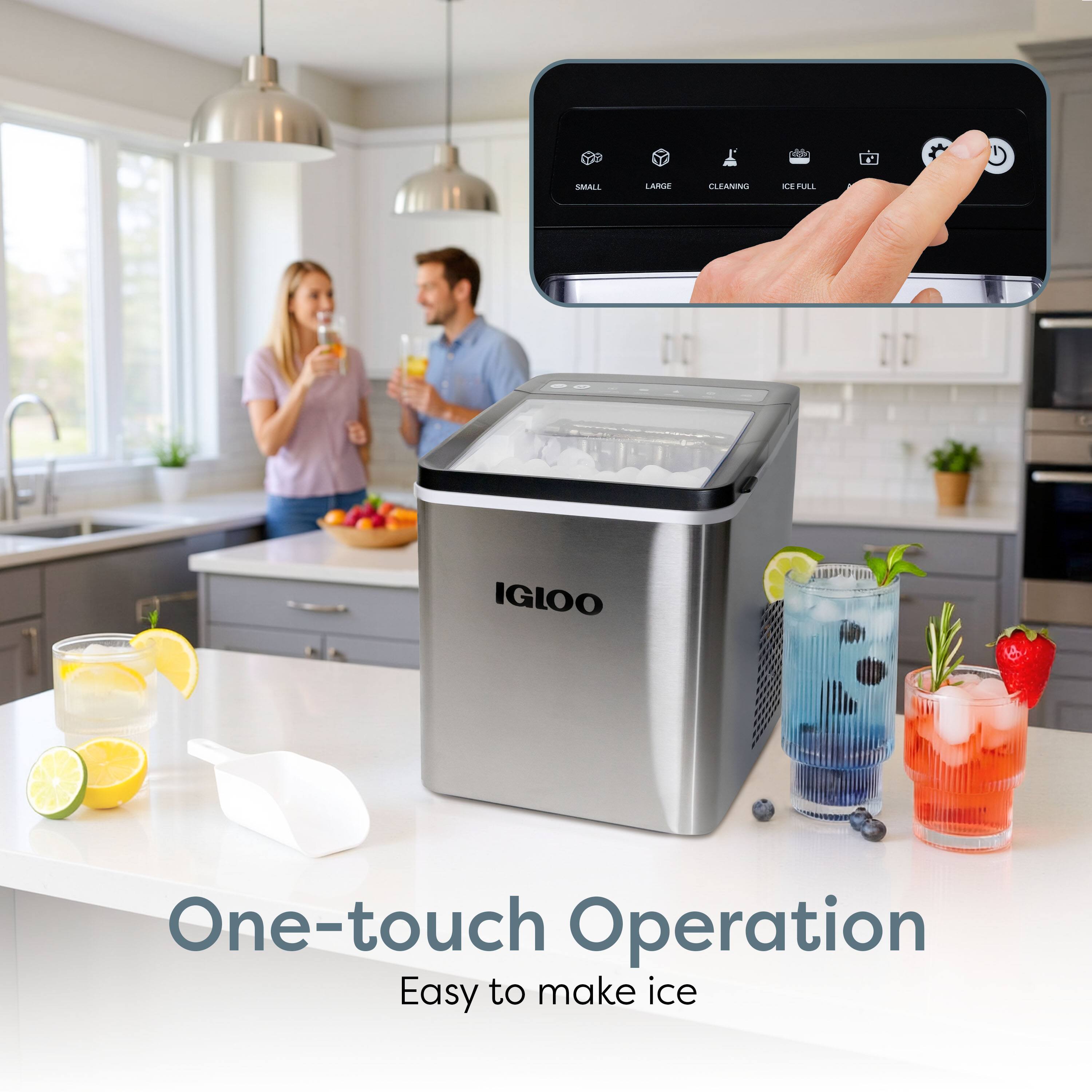 One-touch Operation  
Easy to make ice  

1 D SMALL LAME CLEANING  
FULL IGLOO  
One-touch Operation  
Easy to make ice