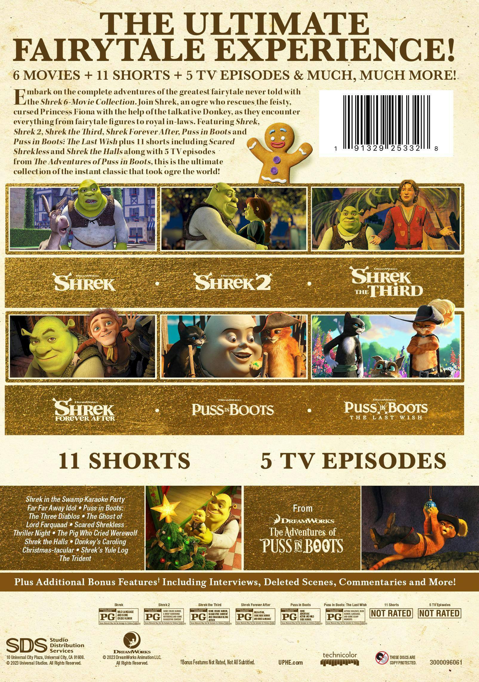 Back. Shrek 6-Movie Collection (Box Set) [DVD].