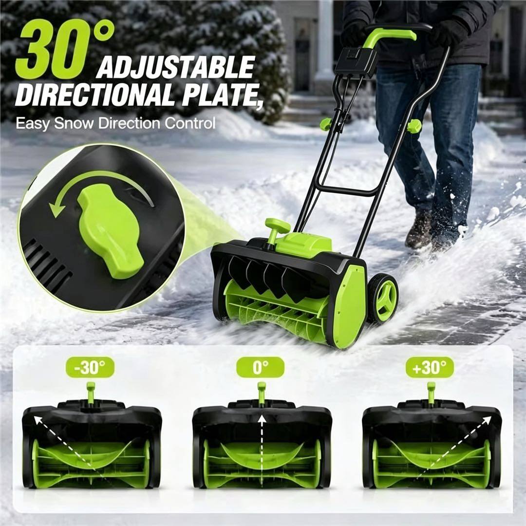 30° ADJUSTABLE DIRECTIONAL PLATE, Easy Snow Direction Control

-30°
0°
+30°