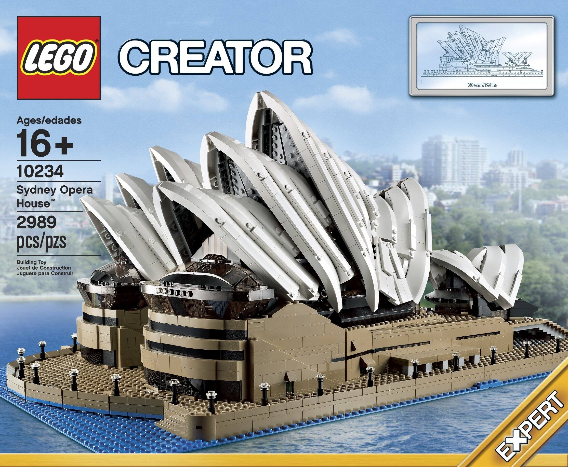 LEGO CREATOR  
Ages/edades 16+  
10234 Sydney Opera House™  
2989 pcs/pzs  
Building Toy Jouet de Construction Juguete para Construir  
EXPERT