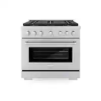 ZLINE - 36 in. Paramount Gas Range with 6 Burner DuoPro Cooktop and Gas Oven (PSGR36) - Stainless Steel - Front_Zoom