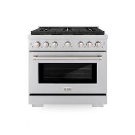 ZLINE - 36 in. Paramount Gas Range with 6 Burner DuoPro Cooktop and Gas Oven (PSGR36) - Stainless Steel
