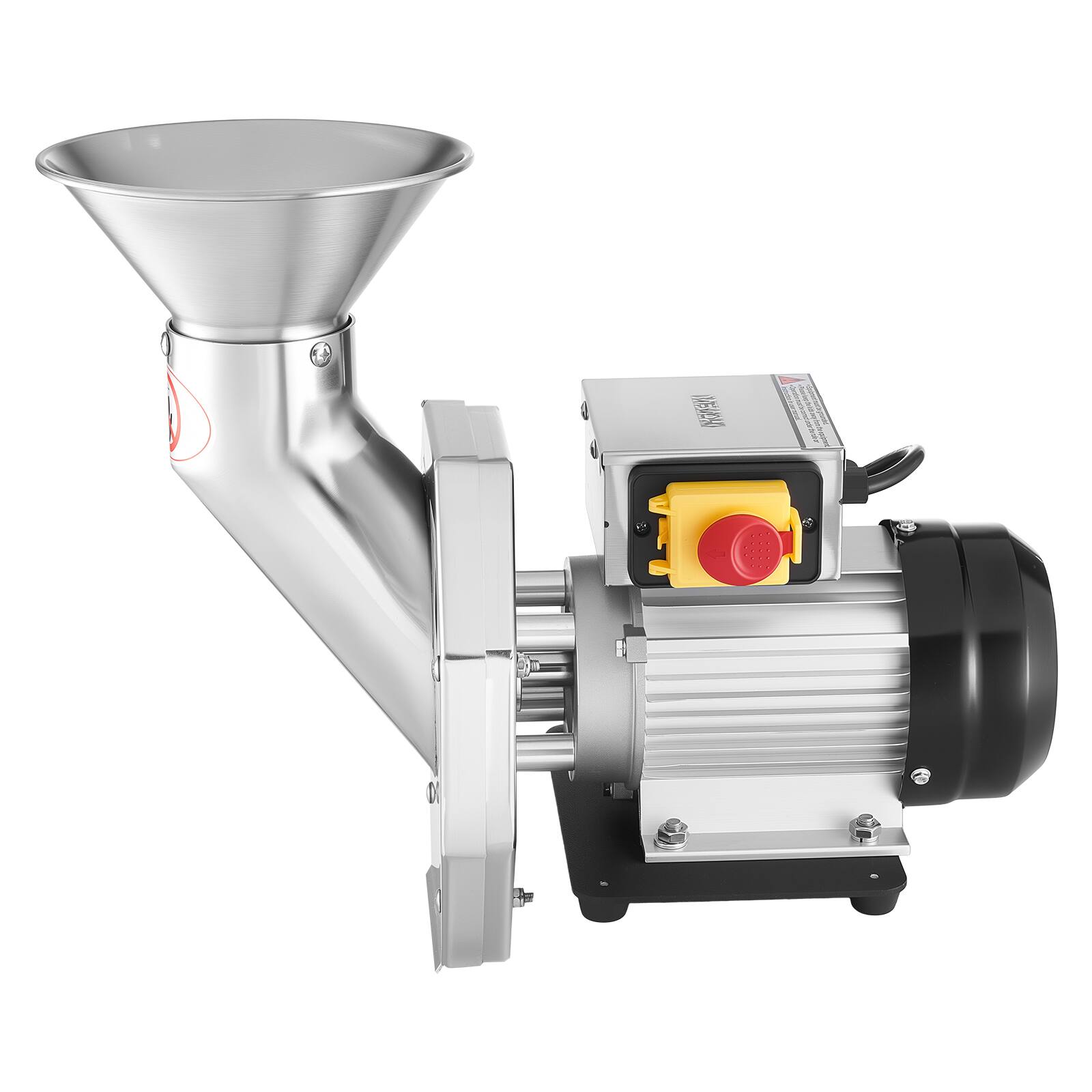 Alt View 5. VEVOR - 550W Electric Fruit Apple Crusher, SUS304 Desktop Crushing Machine,Grinds Whole Apples Up to 2.76" Dia, 60 KG/H Capacity - Silver.