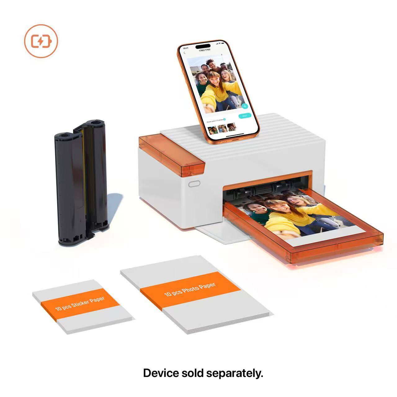 3 an cascone
Sticker Paper 10 pcs
Photo Paper 10 pcs
Device sold separately.
