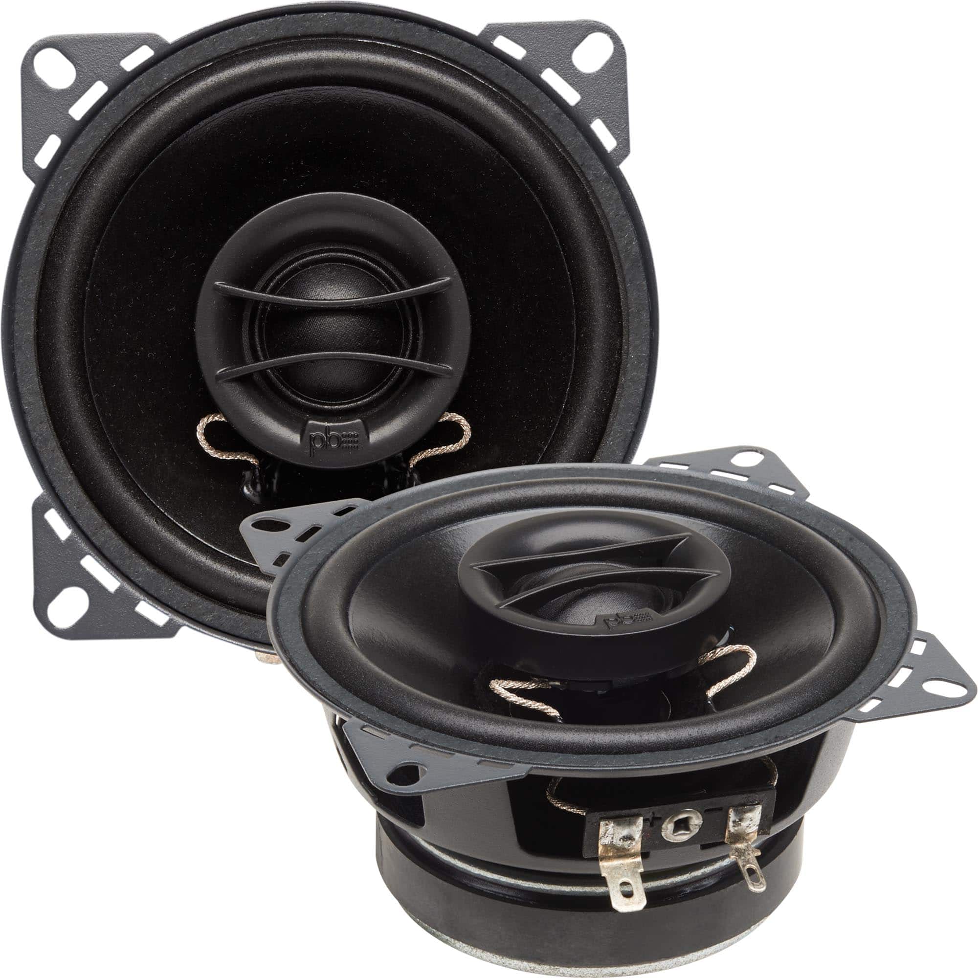 Powerbass - S-4002 - 4" Coaxial OEM Replacement Speakers - Pair - Black/Gray
