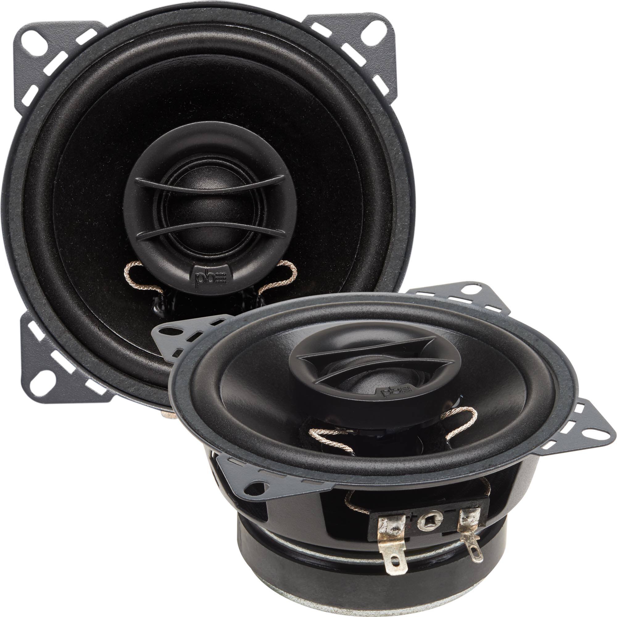 Front. Powerbass - PowerBass S-4002 - 4" Coaxial OEM Replacement Speakers - Pair - Black/Gray.