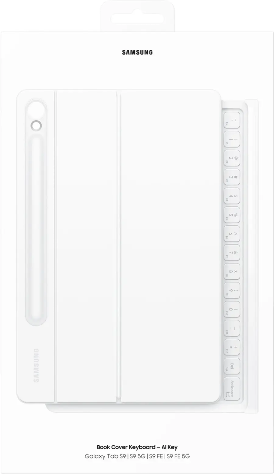SAMSUNG . . | - 2  3 # a 4 $ 2 5 % is 9 > 16 C & 8 *  9 r9 10 SAMSUNG I I FT 1 + F12 Del PC I Backspace Book Cover Keyboard I Al Key Galaxy Tab S9 S9 5G S9 FE S9 FE 5G