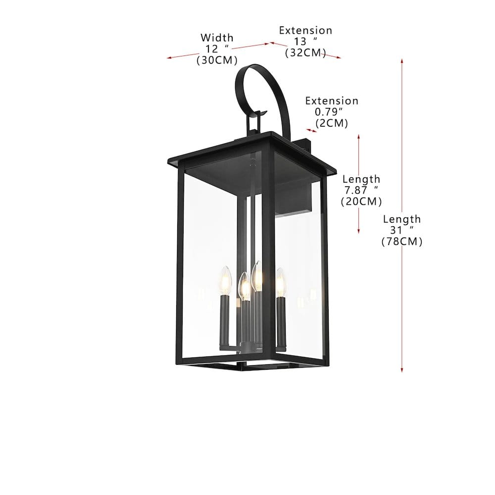 Elegant Lighting - Carisle 12 Inch Outdoor Wall Sconce In - Black price history on PriceWatchPro