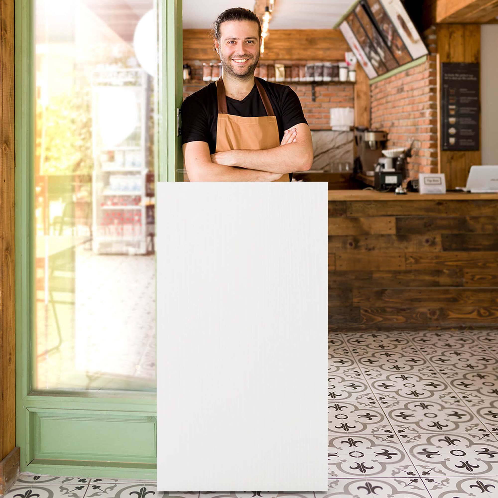 Alt View 3. Costway - Costway 41" Presentation Podium with 2 Storage Shelves Laptop Computer Cart 4 Casters White - White.