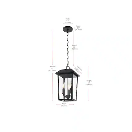 Width: 4.7" (120mm)
Height: 0.8" (20.3mm)
Height: 60" (1524mm)
Height: 26.7" (677.7mm) (203mm)
Extension: 8"
Height: 15" (381mm)
Width: 8" (203mm)