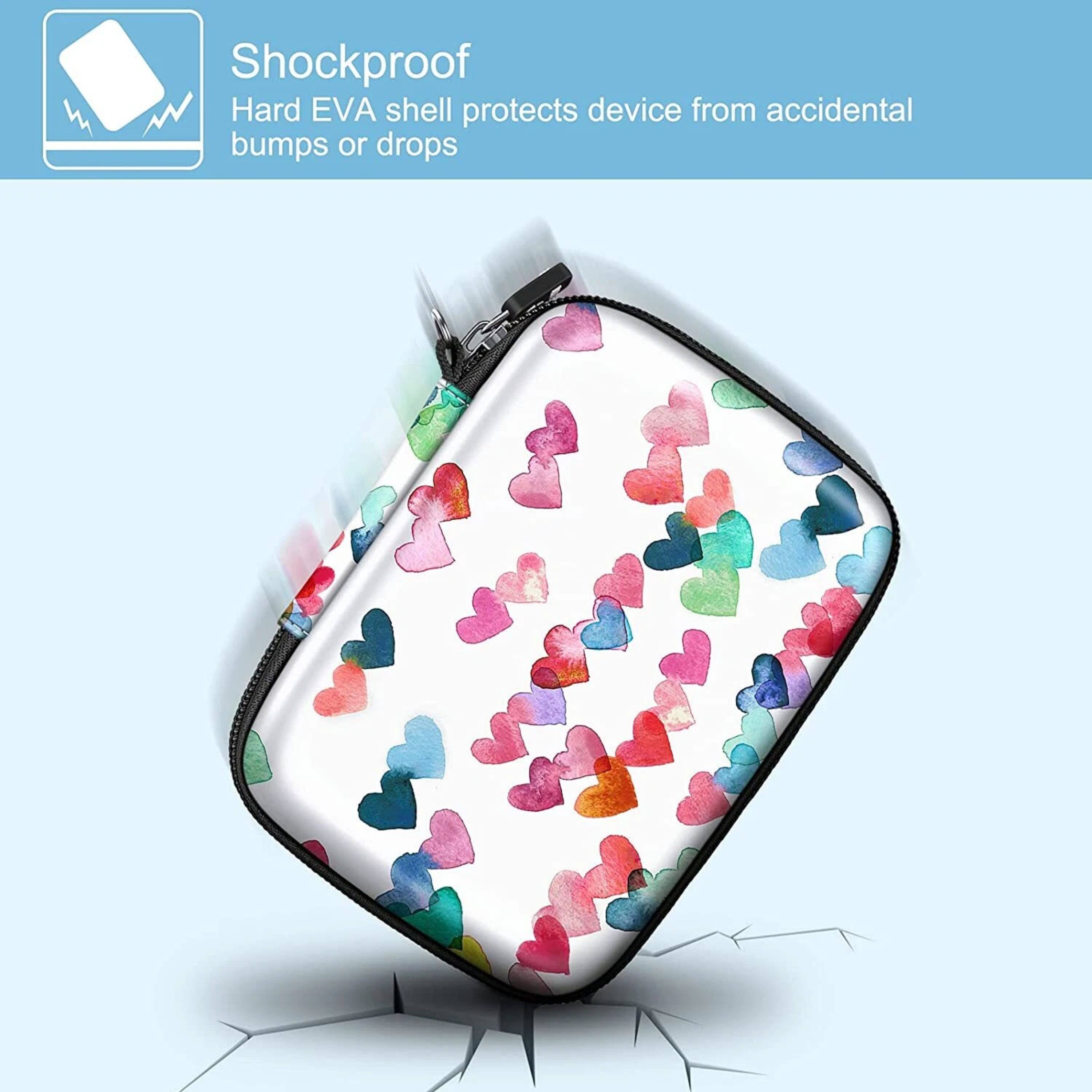 Shockproof  
Hard EVA shell protects device from accidental bumps or drops