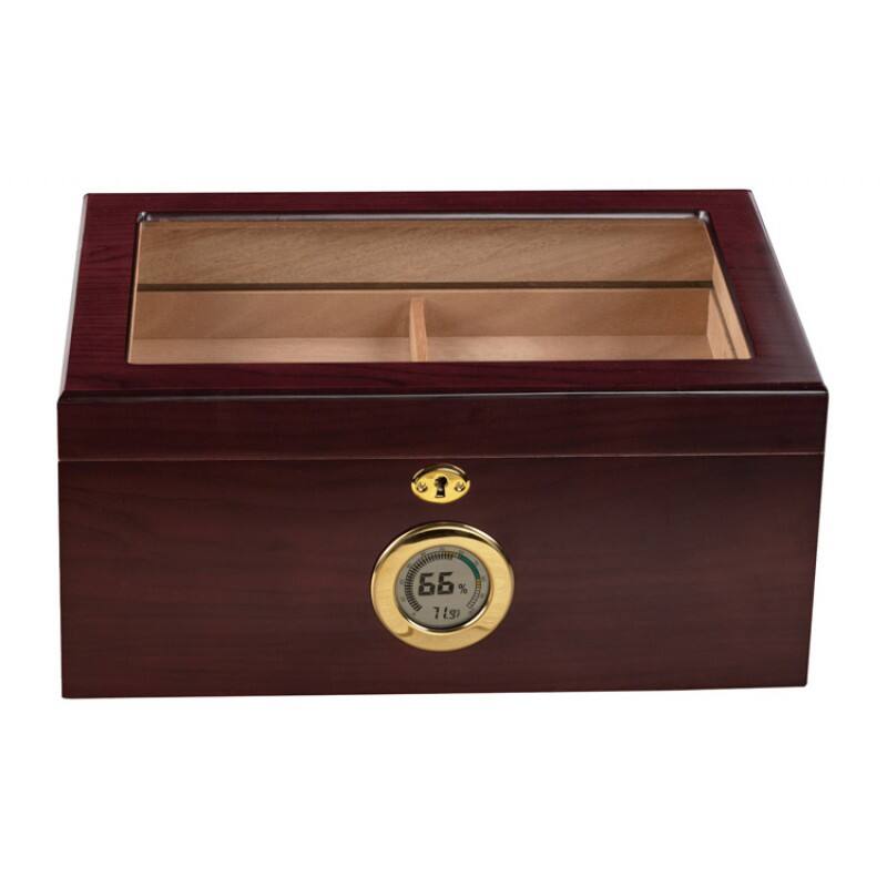 Left. Prestige - Bally Digital Cigar Humidor - Cherry Finish.