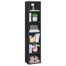 Songmics Home - CUSTOS Collection - Bookshelf, 6-Tier Bookcase, Book Shelf, Open Storage Shelf,for Living Room, Home Office - Ebony Black