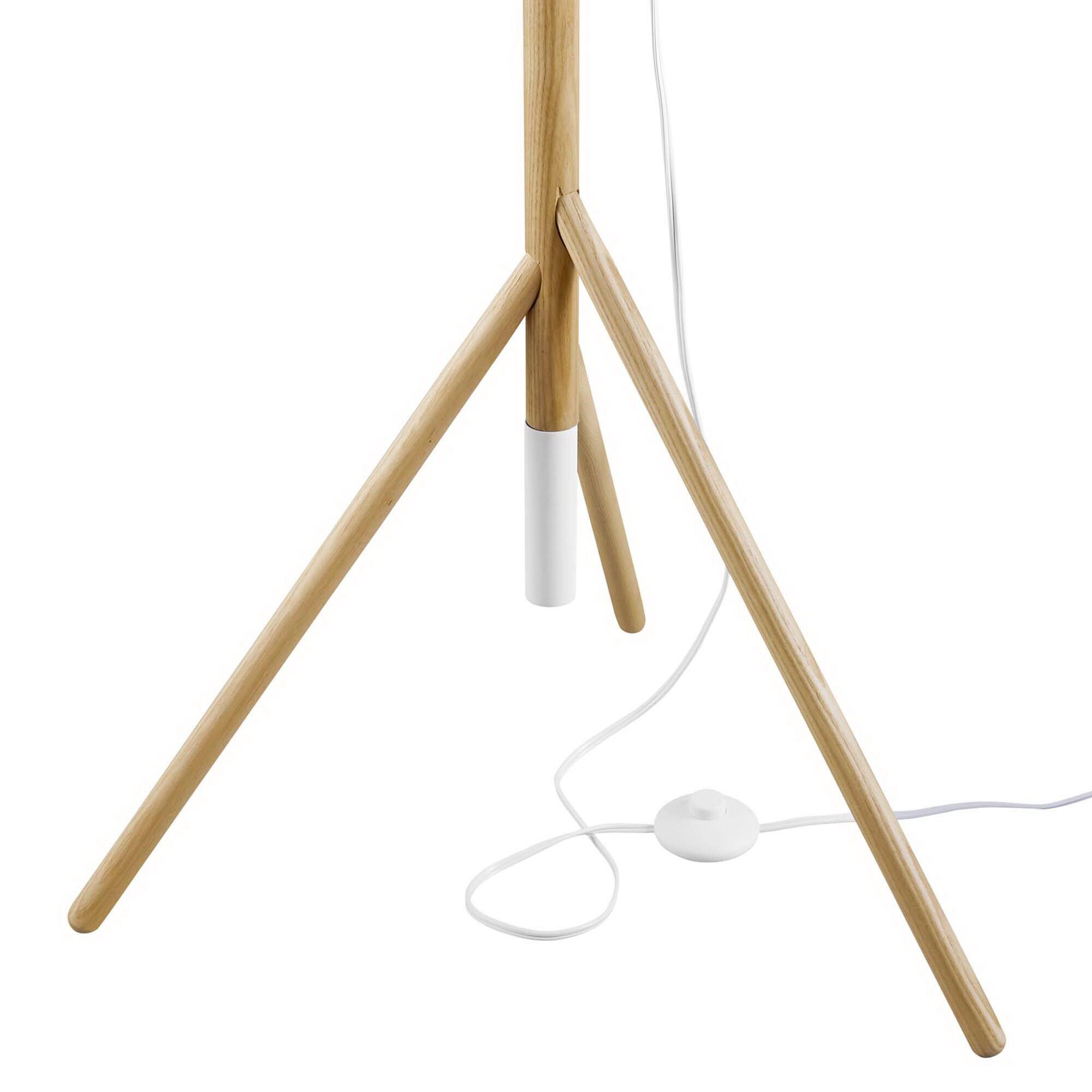 Alt View 4. Modway - Natalie Tripod Floor Lamp by Modway - White Natural.
