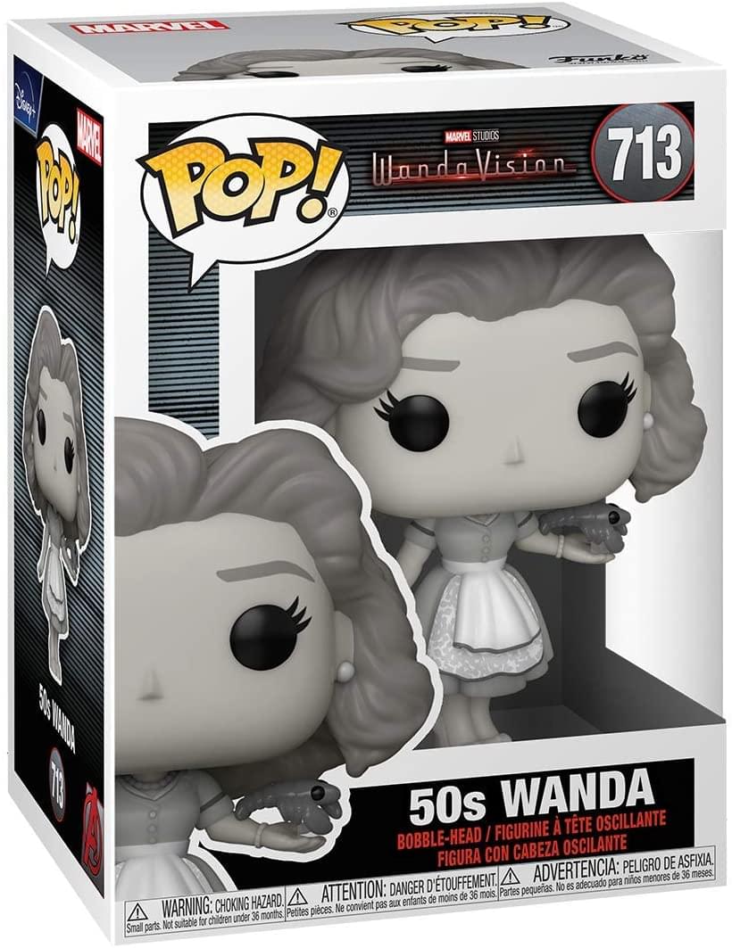 MARVEL STUDIOS  
WandaVision  
713  

POP!  
50s Wanda  

BOBBLE-HEAD / FIGURINE À TÊTE OSCILLANTE  
FIGURA CON CABEZA OSCILANTE  

WARNING: CHOKING HAZARD. Small parts. Not suitable for children under 36 months.  
ATTENTION: DANGER DE PIQUETEMENT. Petites pièces. Ne convient pas aux enfants de moins de 36 mois.  
ADVERTENCIA: PEQUEÑAS PIEZAS. PELIGRO DE ASFIXIA. No es adecuado para niños menores de 36 meses.