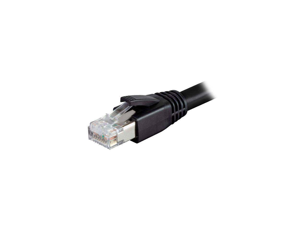 Alt View 2. Nippon Labs - Nippon Labs Cat8 RJ45 0.5FT 40Gbps 2000MHz S/FTP Ethernet Cable (Black).