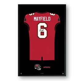 Sporticulture - Baker Mayfield Tampa Bay Buccaneers 14" x 20" Framed Jersey Print - Red
