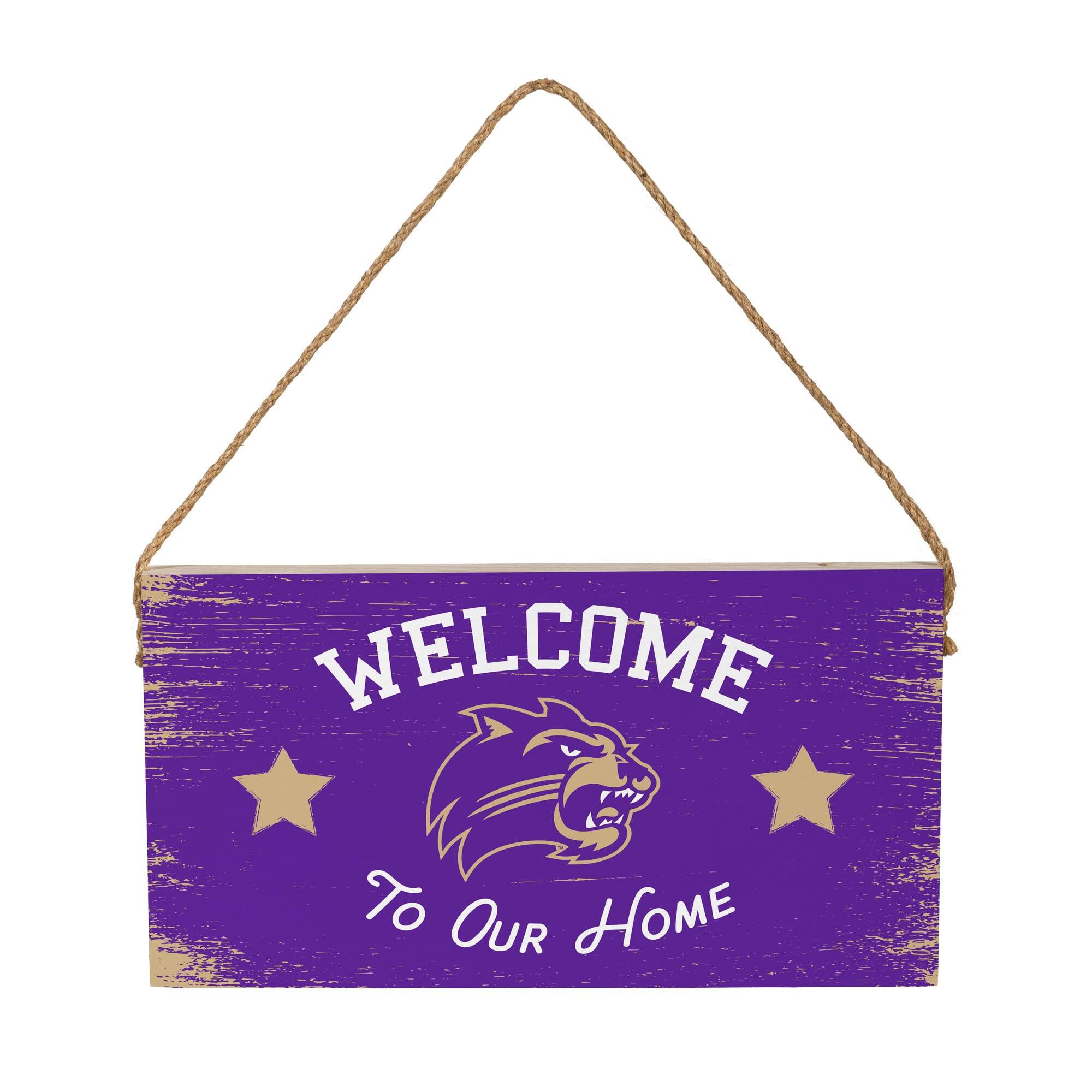 Western Carolina Catamounts 6" x 11" Welcome Home Wood Wall Sign with Rope Hanger