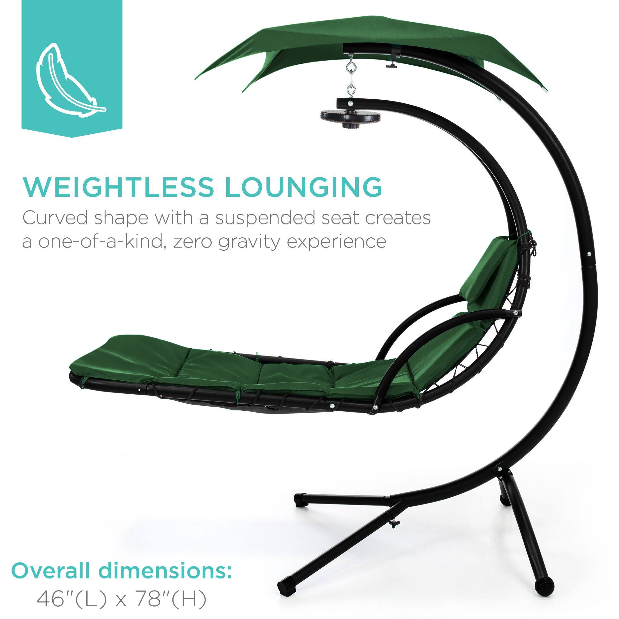 WEIGHTLESS LOUNGING  
Curved shape with a suspended seat creates a one-of-a-kind, zero gravity experience  

Overall dimensions:  
46"(L) x 78"(H)
