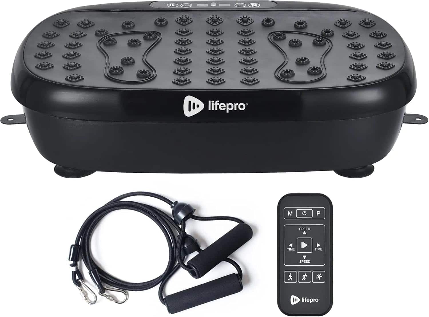 LifePro - HexaPlate Lite Vibration Plate Compact Whole Body Exercise Machine for Toning & Recovery - Black