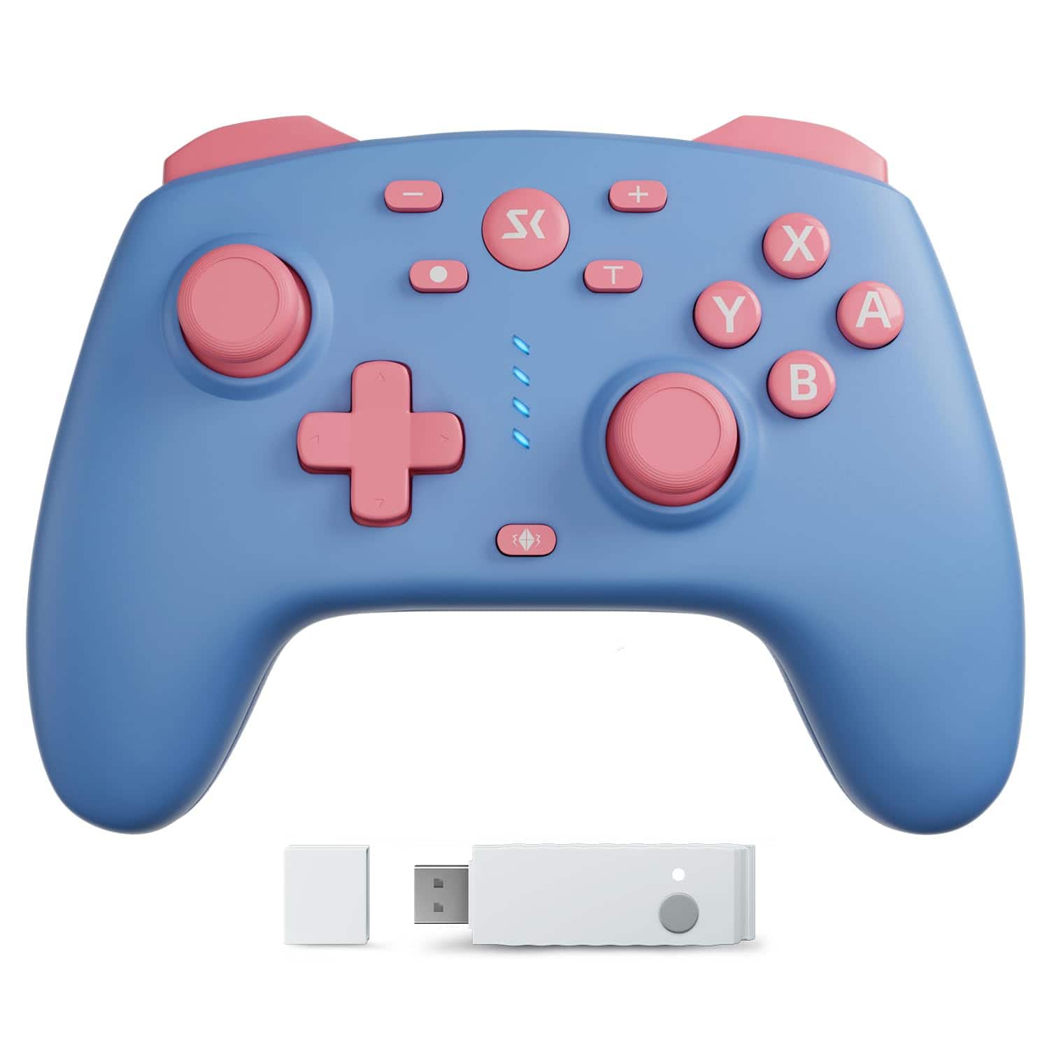HM 1810 - Wireless Controller For Switch/lite/oled/switch 2 Hall Effect Triggers & Joysticks/wake-up Function/turbo 2 - Light Blue