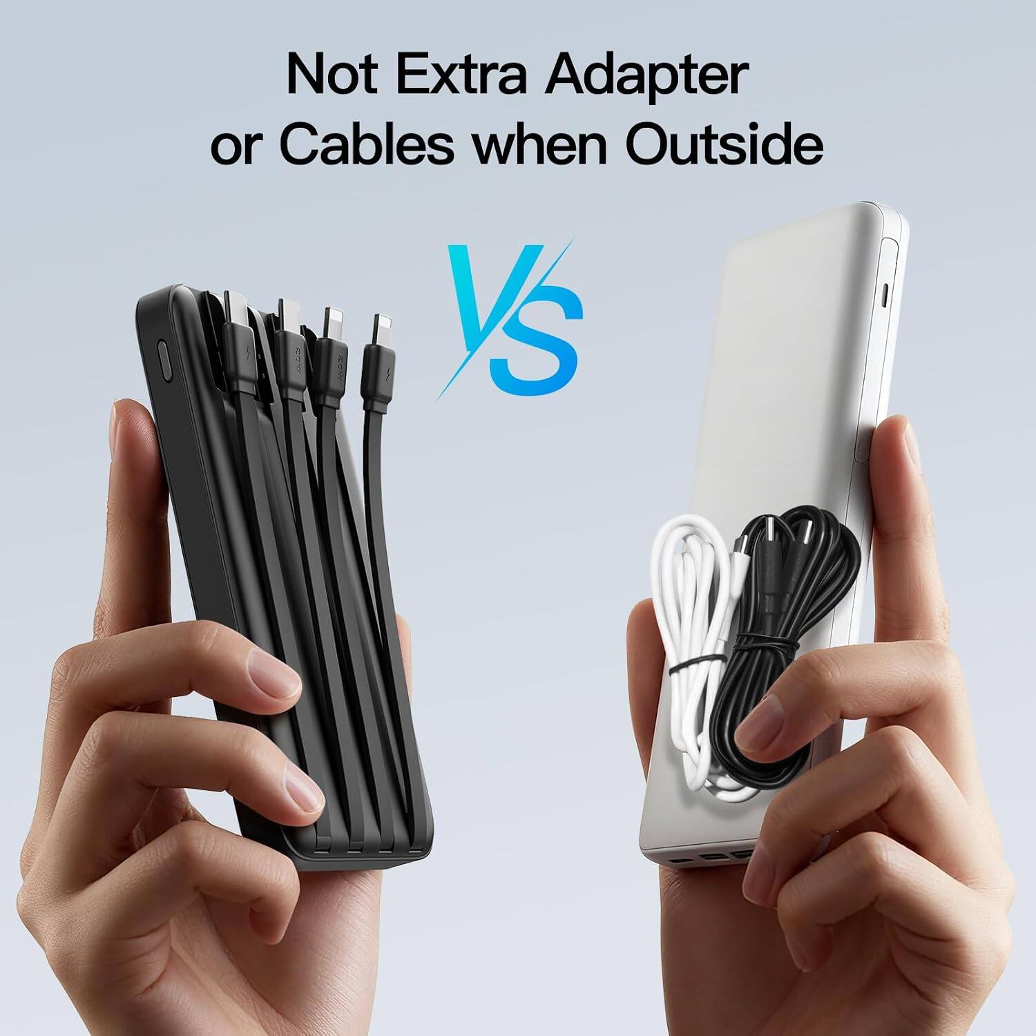 Not Extra Adapter or Cables when Outside Vs