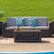 Alt View 12. Alamont Home - Seneca Faux Rattan Sofa with All-Weather Cushions - Chocolate Brown.