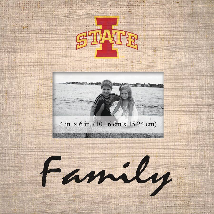 Fan Creations Iowa State Cyclones 10'' x 10'' Burlap Pattern Frame ...
