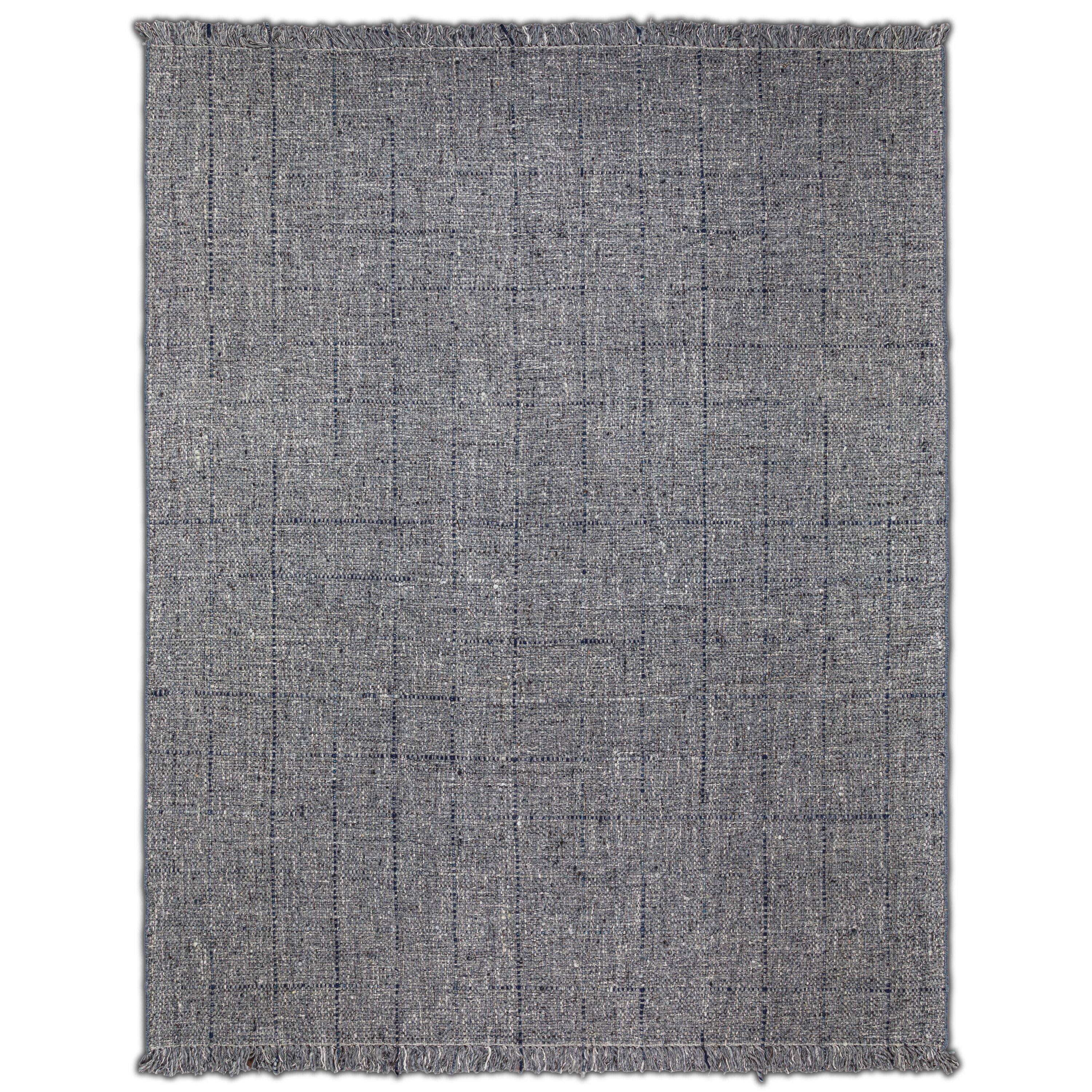 Angle. Simpli Home - Tenney 8 x 10 Area Rug - Grey,Blue.