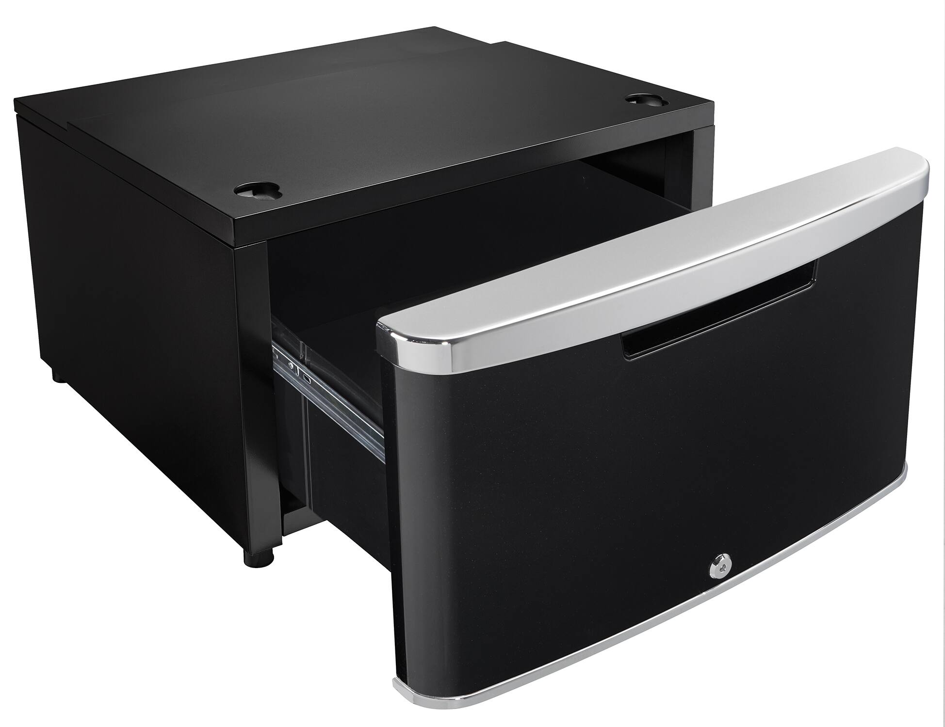 Alt View 5. Danby - ELEV8 Contemporary Classic Storage - Compact Fridge Pedestal - Midnight Black.