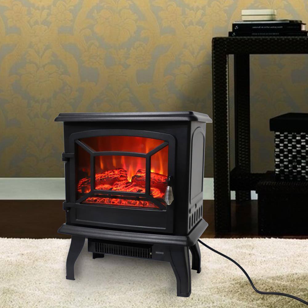 Alt View 2. Winado - 23" 1400W Indoor Electric Fireplace Fake Log Insert LED Glowing Heating - Black.